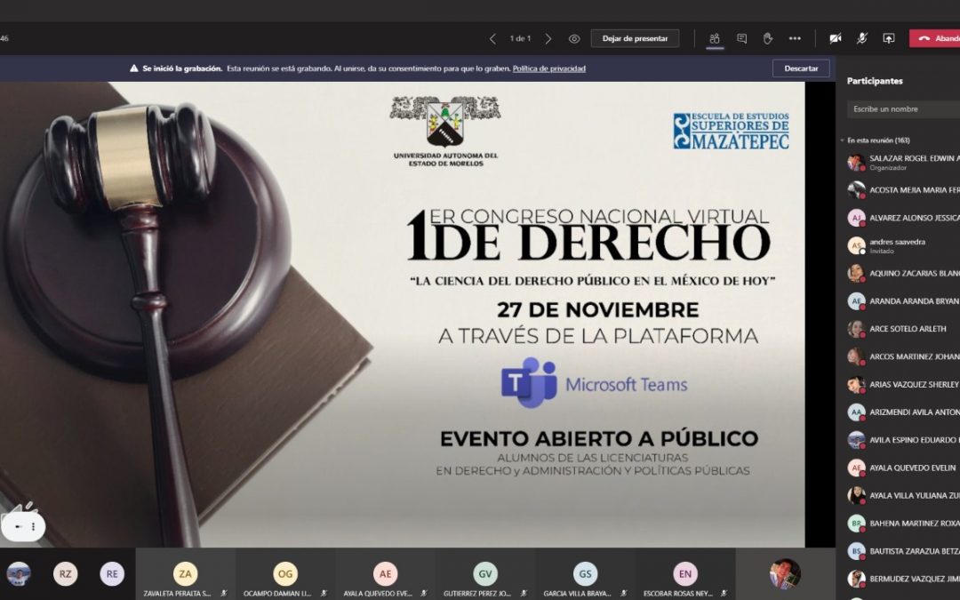 Congreso Nacional Virtual de Derecho “La Ciencia del Derecho Público en el México de Hoy”