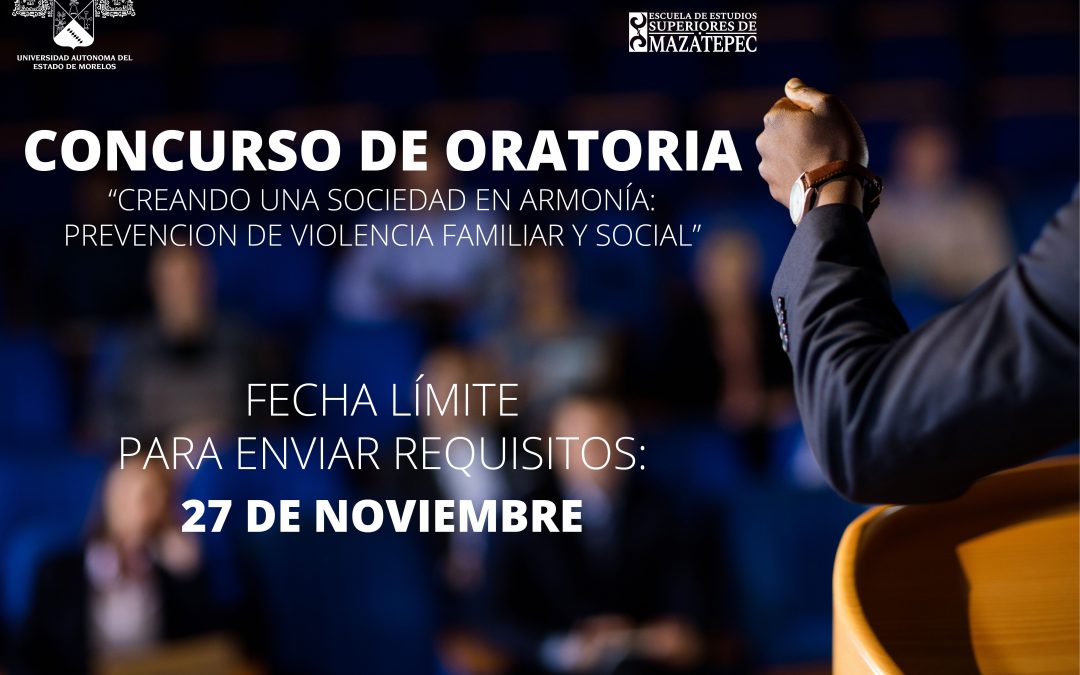 Convocatoria: Concurso de Oratoria “Creando una Sociedad en Armonía: Prevención de Violencia Familiar y Social” 2020